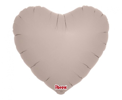 Balony foliowe serce 36 cm Warm Gray – 5 szt. na hel