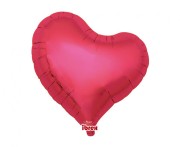 Balony foliowe serce 14” Metaliczny Czerwony – 5 szt. na hel