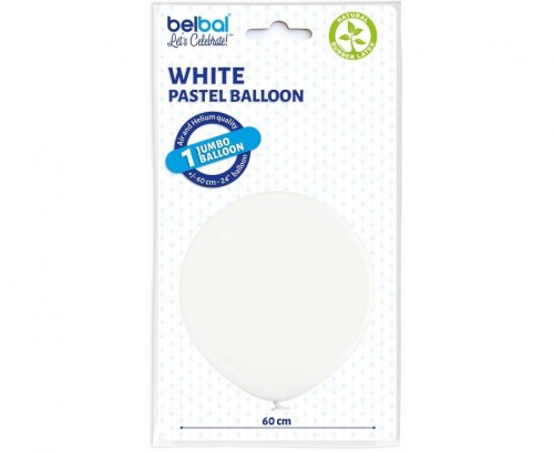 Balony pastelowe białe 24” – 5 szt. do dekoracji komunijnych