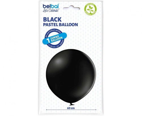 Balony pastelowe czarne 24” – 5 szt. do dekoracji i hel