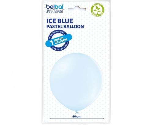 Balony pastelowe jasnoniebieskie 24″ (60 cm) – duże balony Ice Blue, 5 sztuk