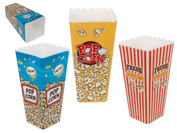 Kwadratowy pojemnik na popcorn – wiaderko do przekąsek, mix wzorów  (1).jpg