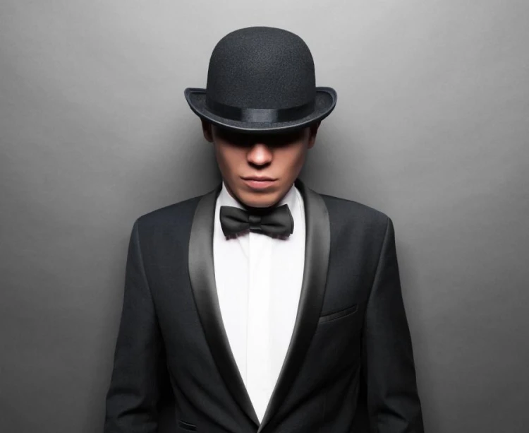 Melonik czarny, gładki