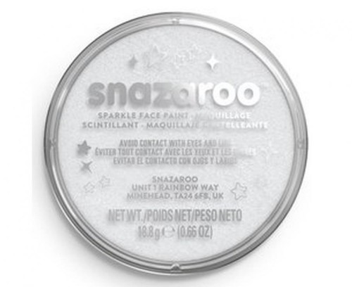 Farba do malowania twarzy biała błyszcząca 18 ml - 1 szt