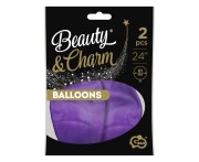 Balony platynowe jasnofioletowe 24” - Beauty&Charm 2 szt