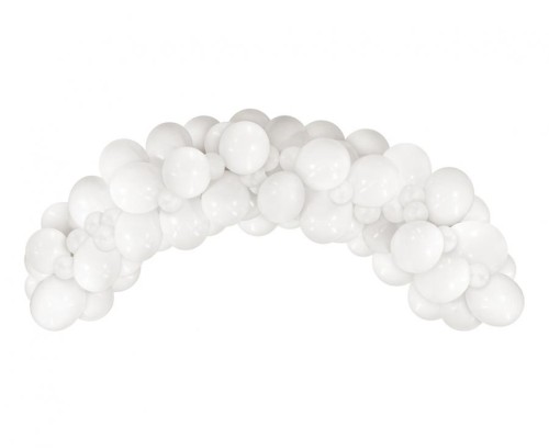 Girlanda balonowa biała Beauty&Charm - zestaw 70 szt balonów