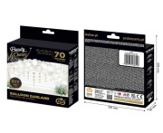 Girlanda balonowa biała Beauty&Charm - zestaw 70 szt balonów