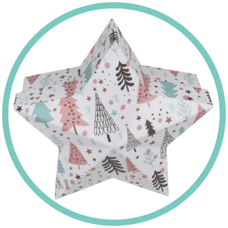 PUDŁKO kształt gwiazdy jodły choinka ŚWIATECZNE 6