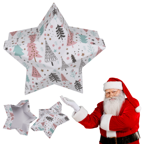 PUDŁKO kształt gwiazdy jodły choinka ŚWIATECZNE 7