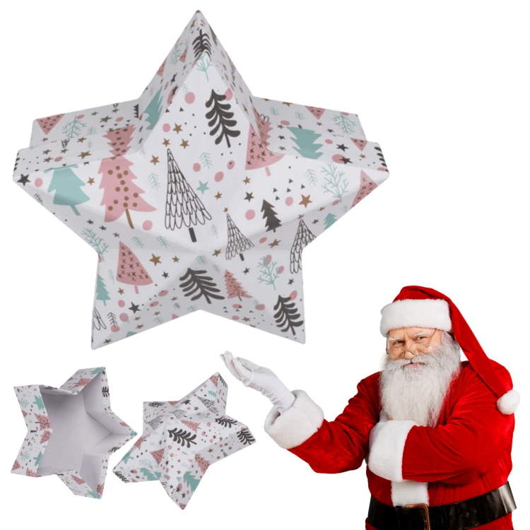 PUDŁKO kształt gwiazdy jodły choinka ŚWIATECZNE 7