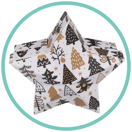 PUDŁKO kształt gwiazdy jodły ŚWIATECZNE choinka 3