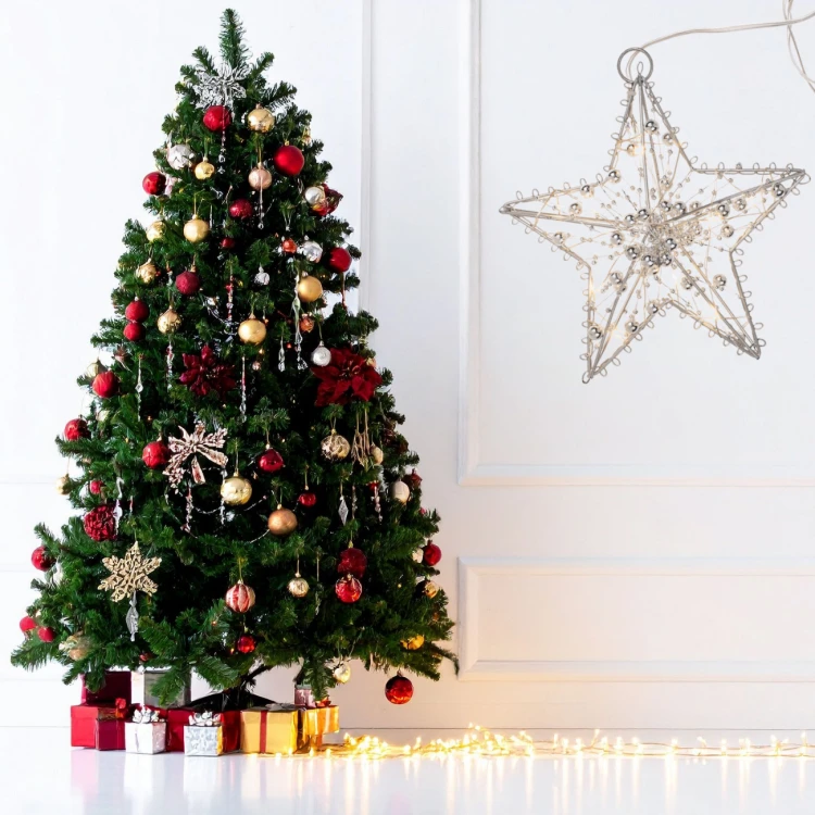 Metalowa gwiazda do powieszenia 10 LED Świąteczna  5