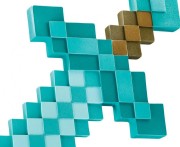 Diamentowy miecz Minecraft - turkusowa zabawka 51 cm dla dzieci