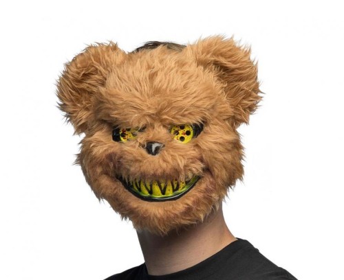 Maska Krwawy Niedźwiedź – Straszna Pluszowa Maska na Halloween