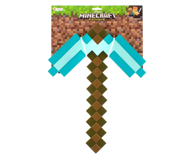 Diamentowy Kilof Minecraft dla Dzieci – turkusowy, licencja, 40,5 cm