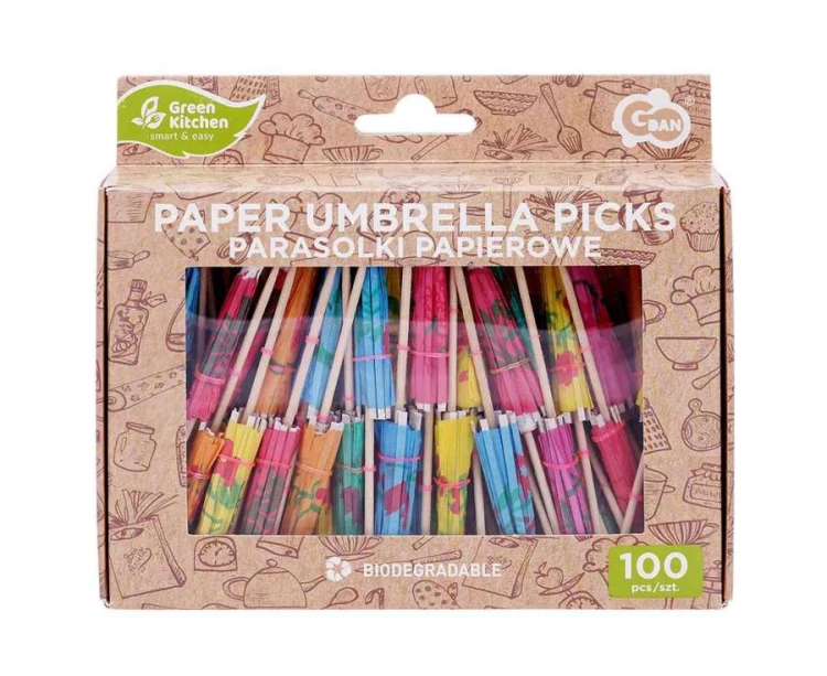 Parasolki papierowe do drinków 10 cm – kolorowa dekoracja na imprezę