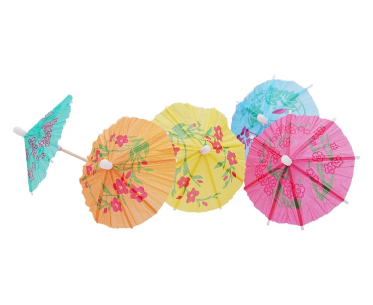 Parasolki papierowe do drinków 10 cm – kolorowa dekoracja na imprezę