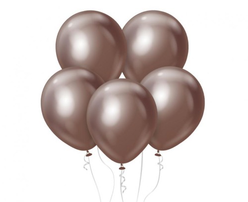 Balony chromowane czekoladowe 46 cm – elegancka dekoracja na imprezy