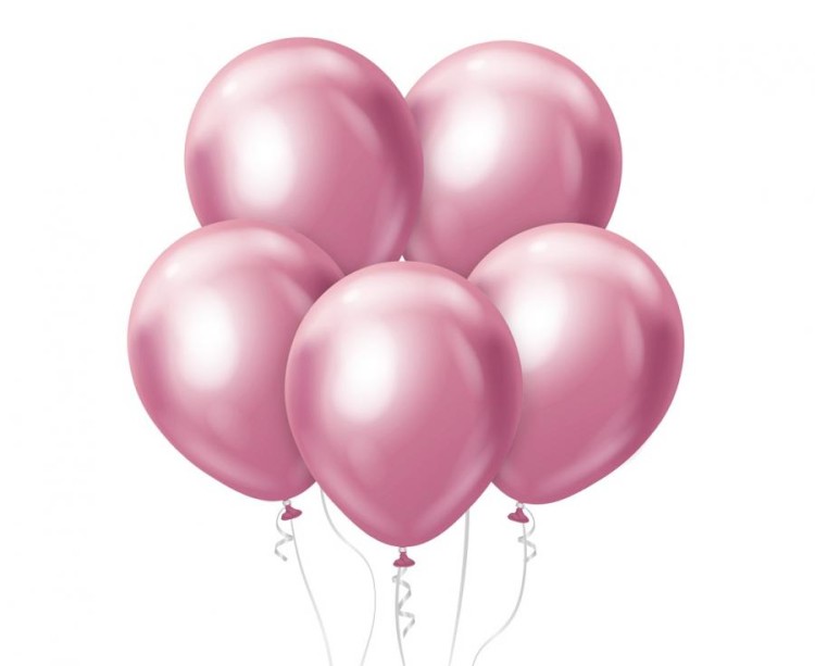 Balony chromowane różowe 46 cm – efektowna dekoracja na każdą imprezę