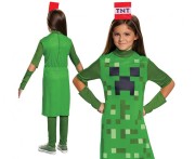Kostium Minecraft Creeper dla dziewczynki M (7-8 lat) - przebranie