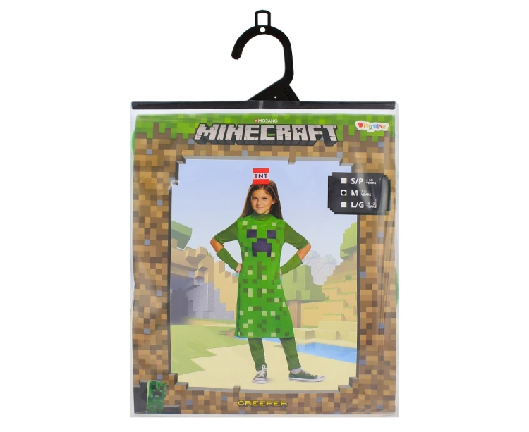 Kostium Minecraft Creeper dla dziewczynki M (7-8 lat) - przebranie