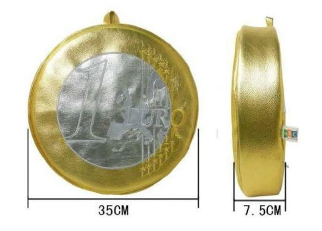 PODUSZKA 1 EURO BILON MONETA OKRĄGŁA SIEDZENIA 35 2