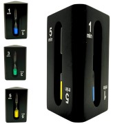 Trójstronna klepsydra 1–3–5 minut - czarny timer do biura i domu  (2).jpg