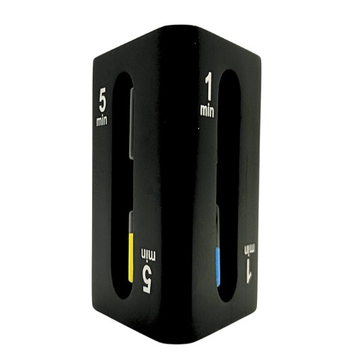 Trójstronna klepsydra 1–3–5 minut - czarny timer do biura i domu  (3).jpg