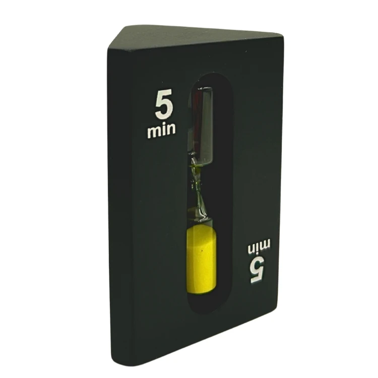 Trójstronna klepsydra 1–3–5 minut - czarny timer do biura i domu  (7).jpg