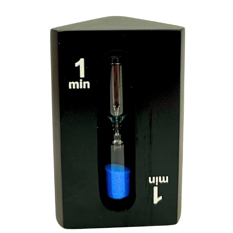 Trójstronna klepsydra 1–3–5 minut - czarny timer do biura i domu  (8).jpg