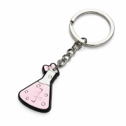 Brelok naukowca kolba chemiczna różowa - stylowy gadżet dla fanów nauki .png