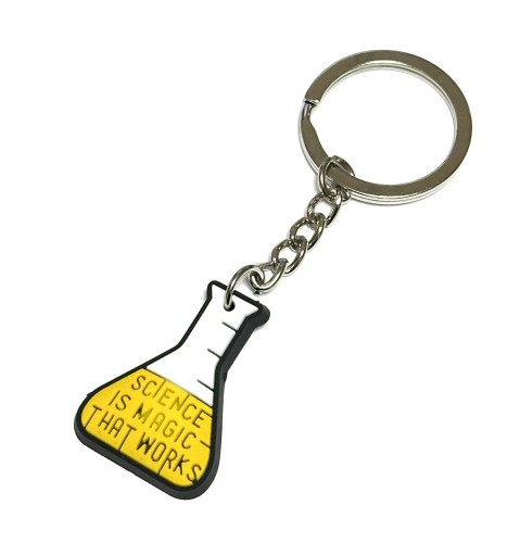 Brelok breloczek naukowca kolba - Science Is Magic That Works .jpg