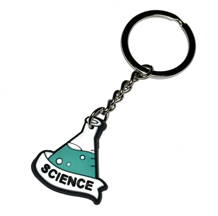 Brelok naukowca zielona kolba - Science breloczek laboratoryjny .jpg