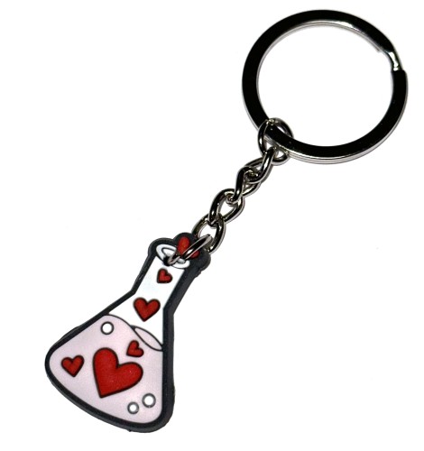 Brelok naukowca kolba miłości - zabawny breloczek science .jpg