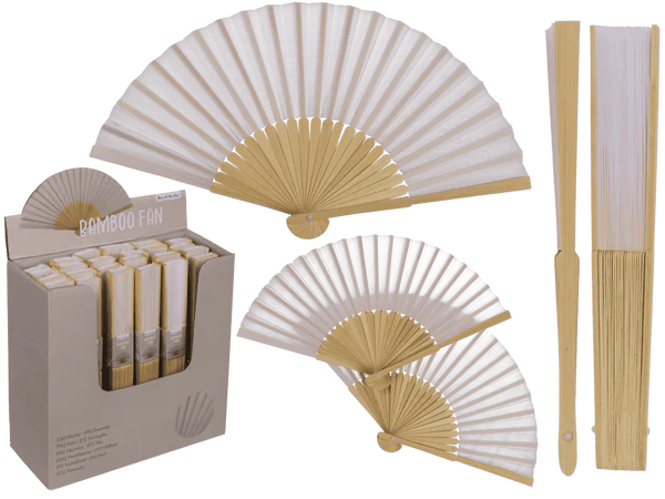 Wachlarz bambusowy biały 21 cm - lekki i elegancki dodatek na lato  (1).webp