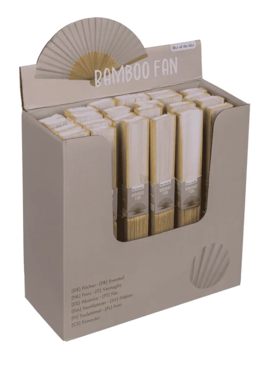 Wachlarz bambusowy biały 21 cm - lekki i elegancki dodatek na lato  (3).webp