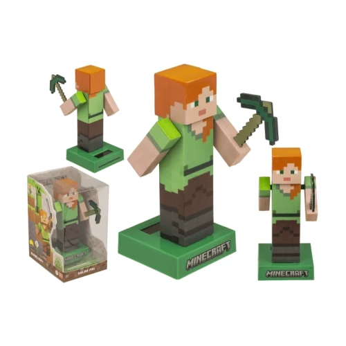 Figurka solarna Alex Minecraft - ruchoma dekoracja na biurko Słoneczna  (1).webp