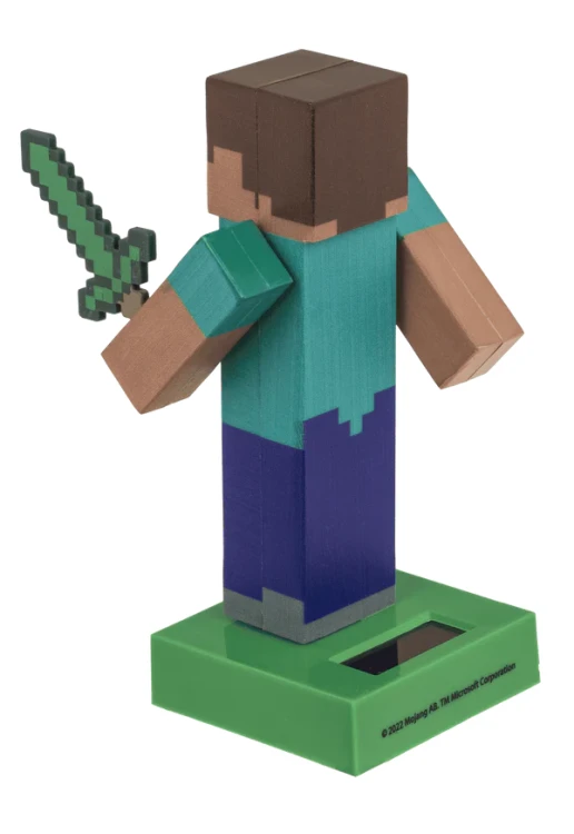 Figurka solarna Minecraft Steve - ruchomy gadżet na biurko  (4).webp