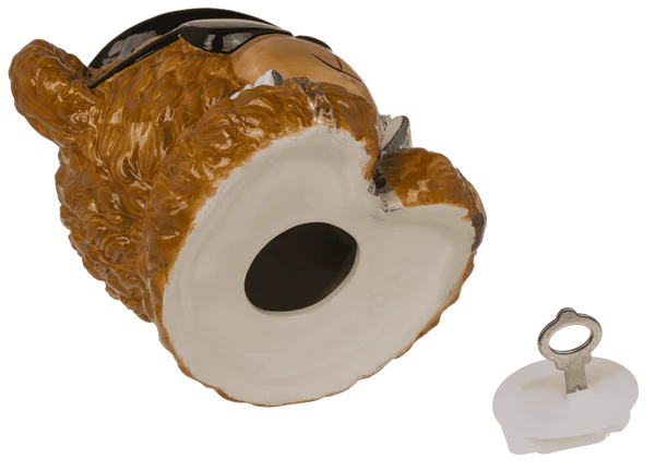 Skarbonka miś finansista z kluczykiem - ceramiczna dekoracja  (4).webp