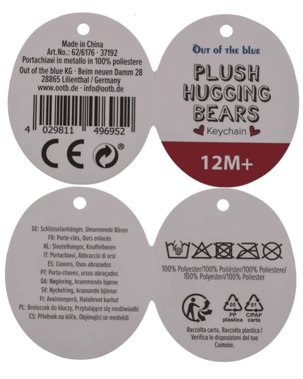 Breloki tulące się misie - komplet dla pary i przyjaciół Breloczki  (1).webp