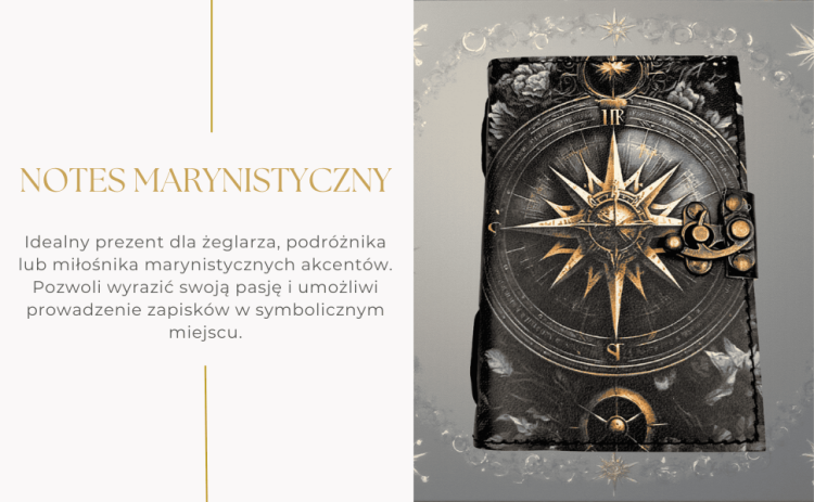 Notes skórzany retro - pamiętnik z Różą Wiatrów 200 stron  (1).png