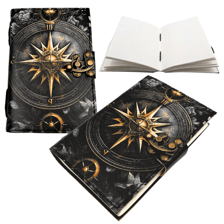 Notes skórzany retro - pamiętnik z Różą Wiatrów 200 stron  (2).png