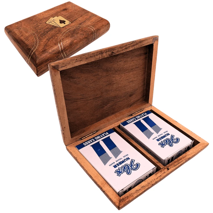 Zestaw 2 talii kart w drewnianym pudełku - styl vintage  (2).png