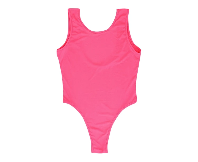 Strój do aerobiku lata 80 - Neonowy zestaw retro body i legginsy