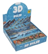 Linijka 3D z rybkami i tabliczką mnożenia - 20 cm morski mix  (2).webp