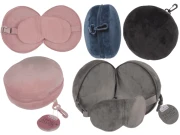 Pluszowa poduszka podróżna z opaską na oczy - zestaw 2w1 mix  (9).webp