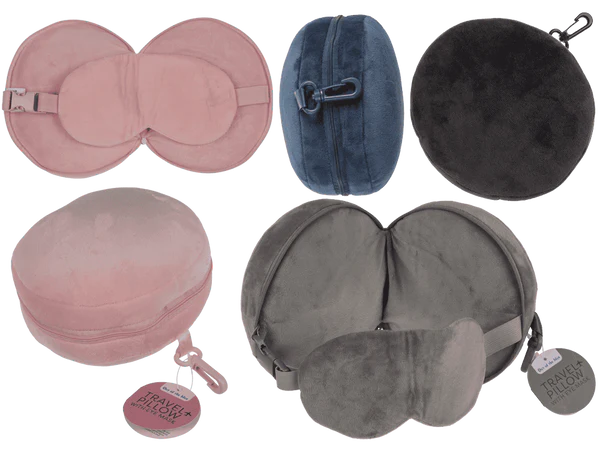 Pluszowa poduszka podróżna z opaską na oczy - zestaw 2w1 mix  (9).webp