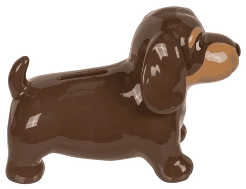 Skarbonka ceramiczna Pies Jamnik - figurka do oszczędzania 18 cm  (2).webp