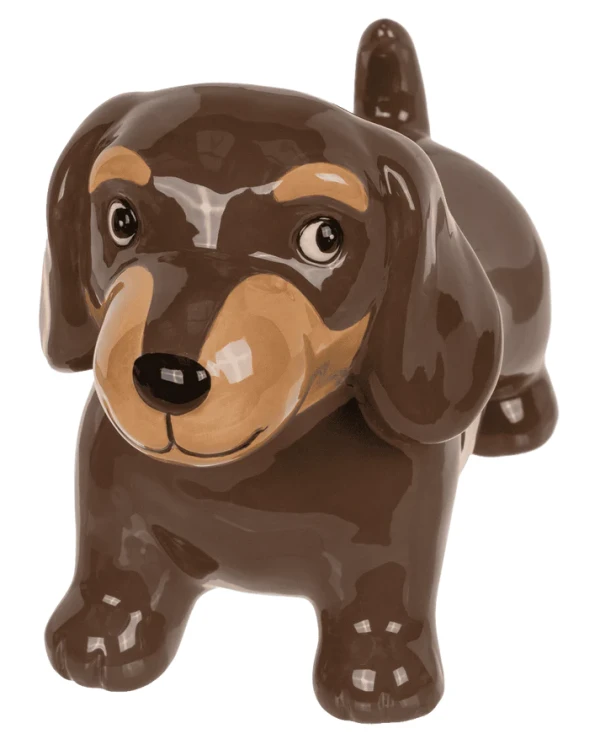 Skarbonka ceramiczna Pies Jamnik - figurka do oszczędzania 18 cm  (4).webp