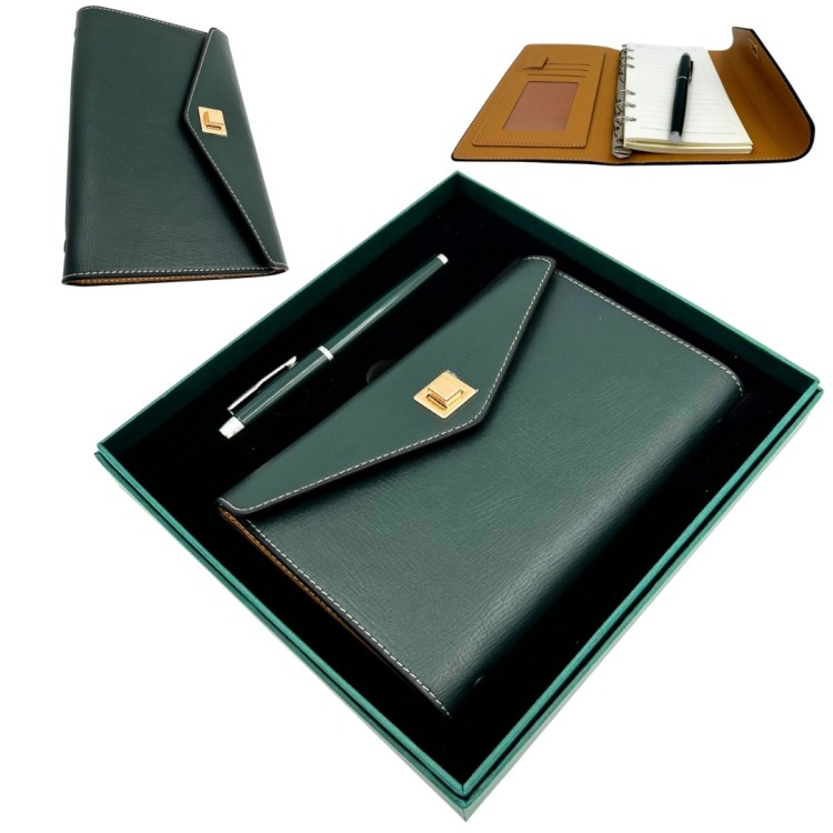 Elegancki Zestaw Prezentowy - Skórzany Notes A6 i Długopis w Pudełku  (2).jpg